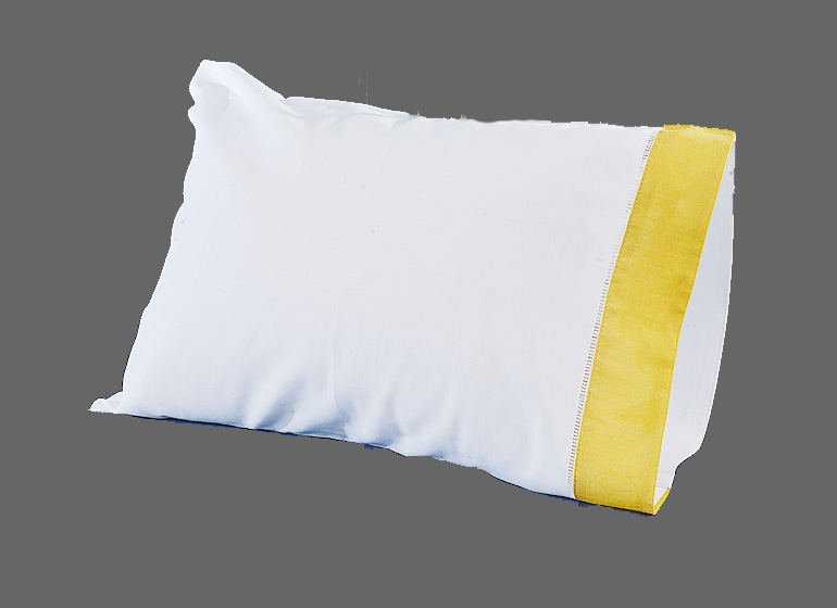 Baby Pillowcase with Honey Gold Color Border Baby Pillowcase with Honey Gold Color Border